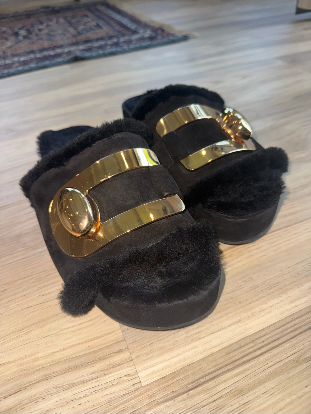 Stella Luna Black & Gold Women’s Sandals